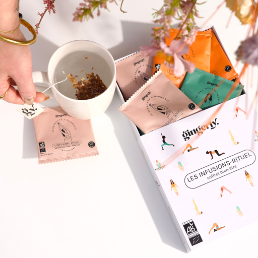[Coffret 15 infusettes bio] COFFRET CADEAU - Tisanes Anti-Stress Bio & Bien-Être - 15 infusions