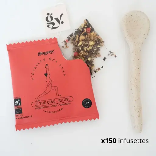 [150 SAC-SEN] THÉ CHAÏ RITUEL BIO - J’éveille mes sens -  150 sachets